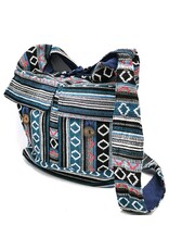 Trukado Modieus - Hobotas Geweven Stof met Etniek Patroon Blauw