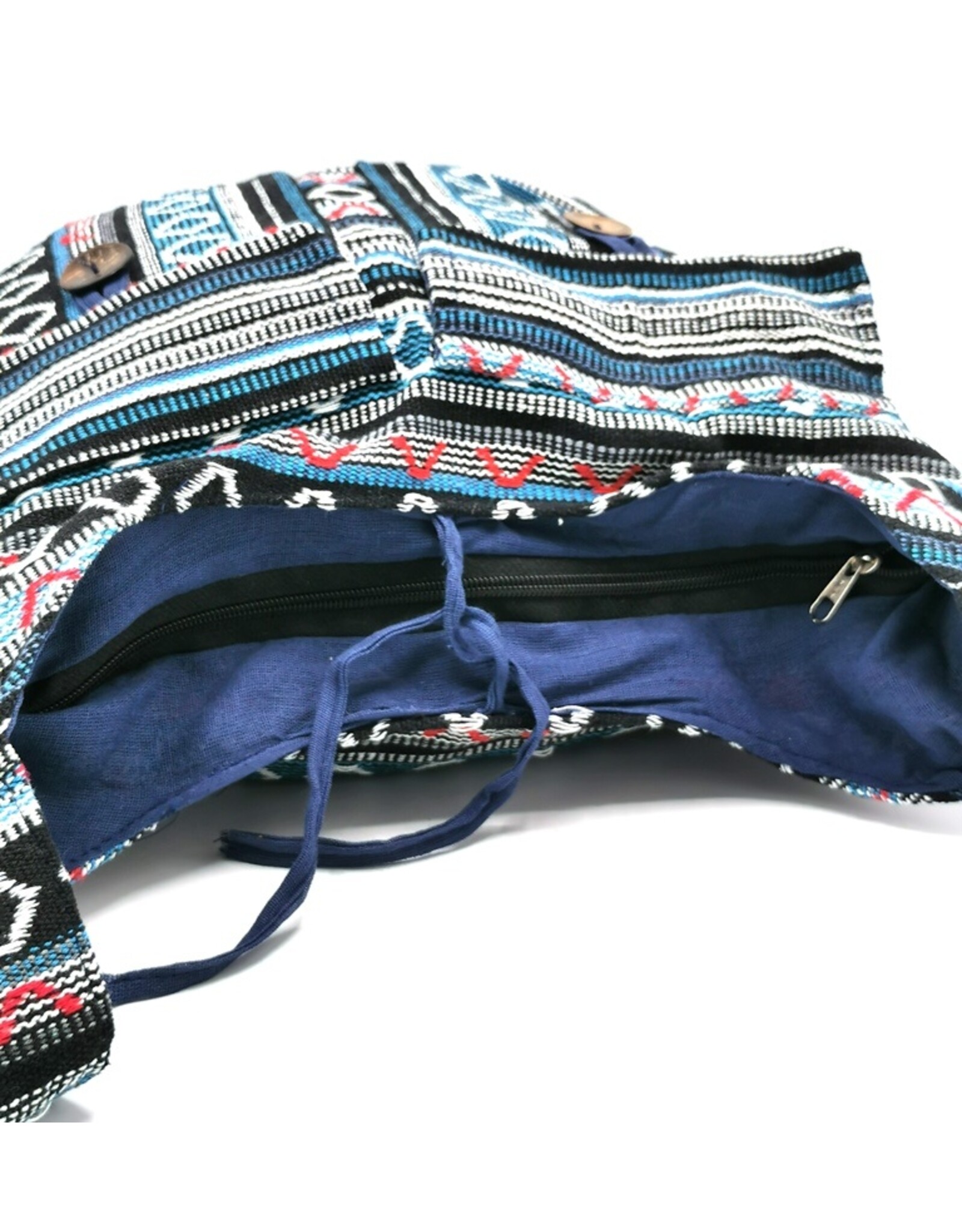 Trukado Modieus - Hobotas Geweven Stof met Etniek Patroon Blauw