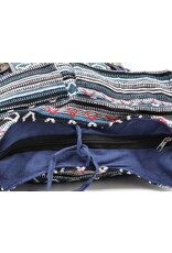 Trukado Modieus - Hobotas Geweven Stof met Etniek Patroon Blauw