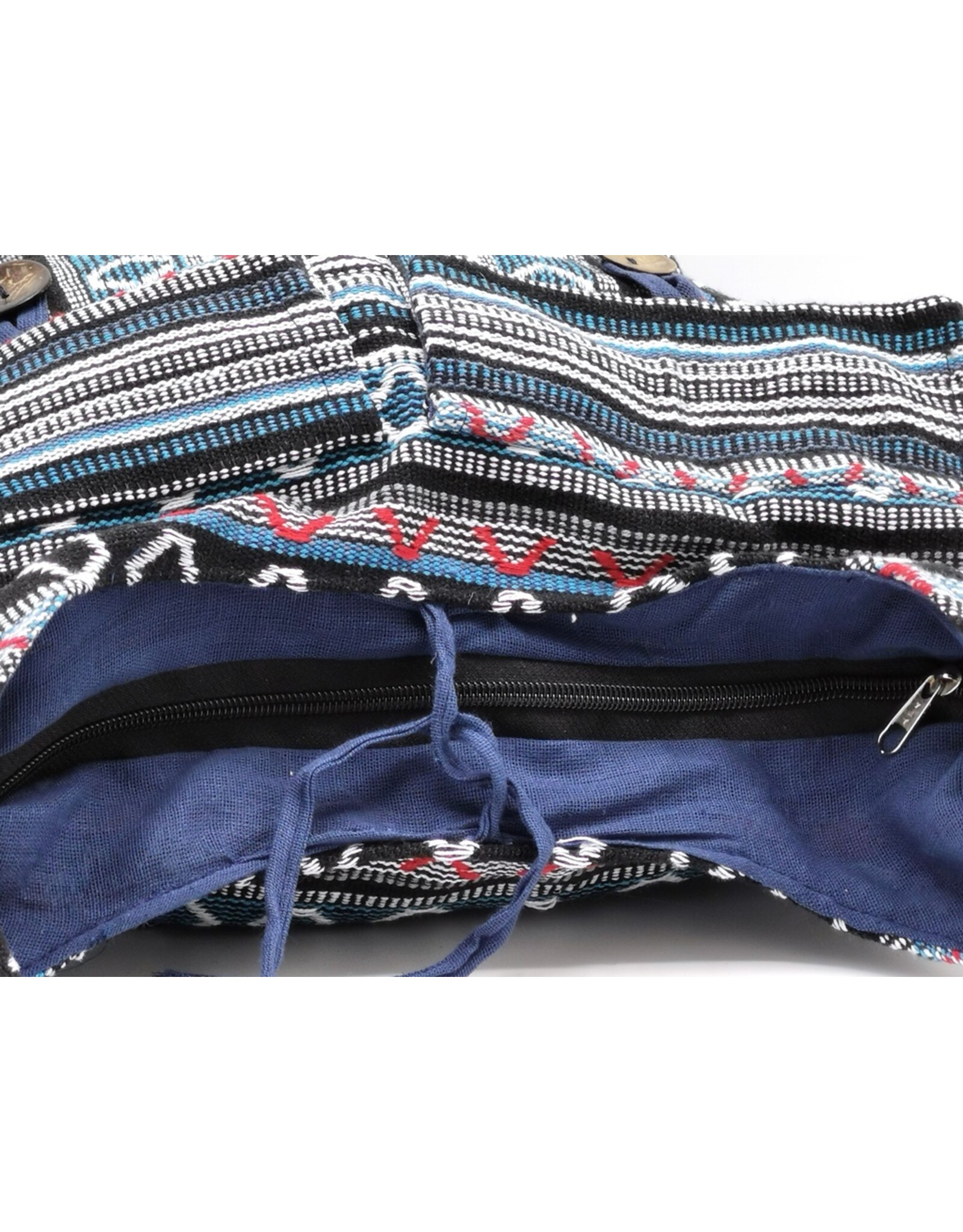 Trukado Modieus - Hobotas Geweven Stof met Etniek Patroon Blauw