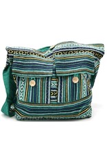 Trukado Fashion bags - Hobo bag Woven Fabric with Ethnic Pattern  Turquoise-green