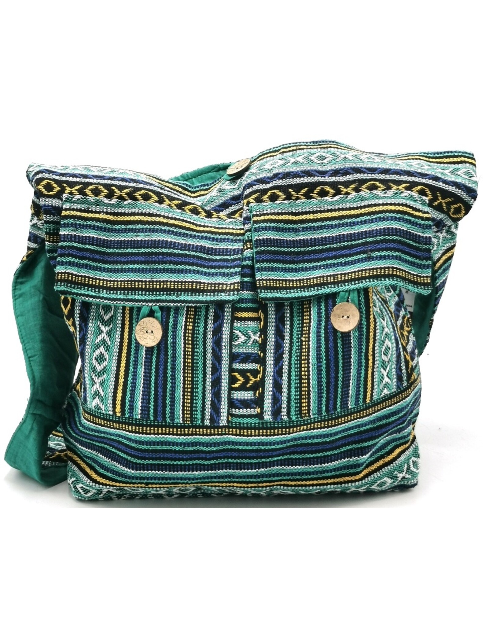 Trukado Modieus - Hobotas Geweven Stof met Etnisch Patroon Turquoisegroen