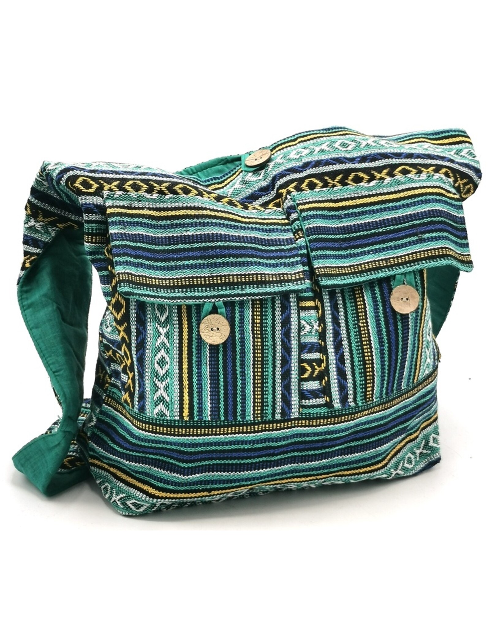 Trukado Modieus - Hobotas Geweven Stof met Etnisch Patroon Turquoisegroen