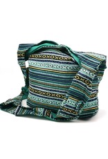 Trukado Fashion bags - Hobo bag Woven Fabric with Ethnic Pattern  Turquoise-green