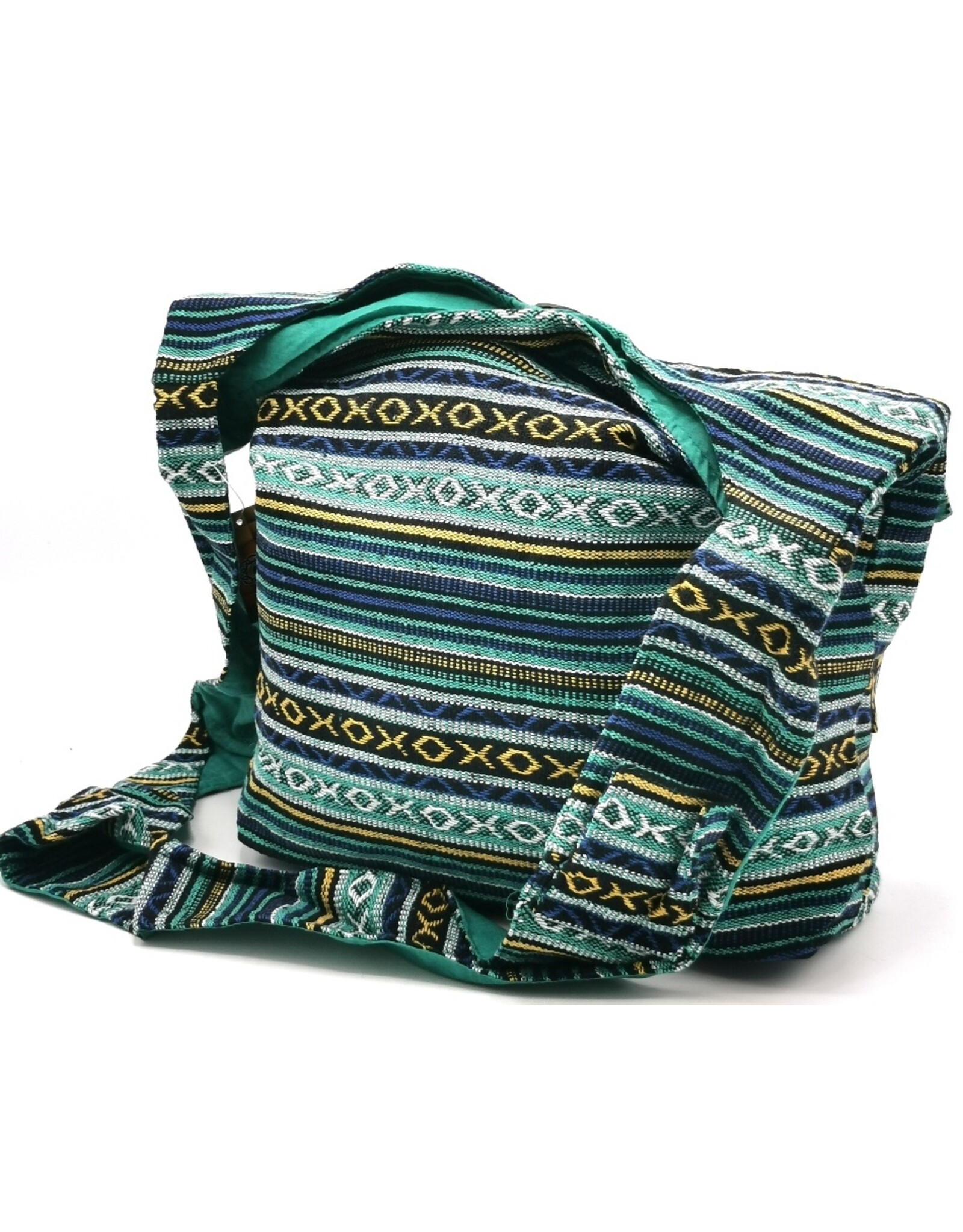 Trukado Modieus - Hobotas Geweven Stof met Etnisch Patroon Turquoisegroen