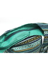 Trukado Fashion bags - Hobo bag Woven Fabric with Ethnic Pattern  Turquoise-green