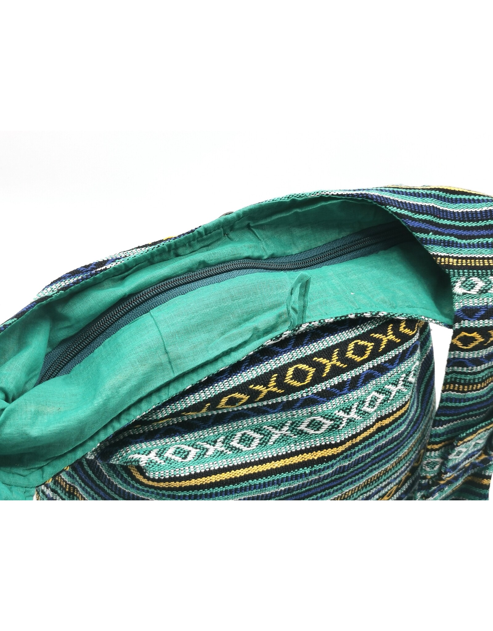 Trukado Fashion bags - Hobo bag Woven Fabric with Ethnic Pattern  Turquoise-green