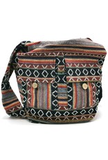 Trukado Fashion bags - Hobo bag Woven Fabric with Ethnic Pattern  Rood-zwart-bordeaux-multicolor