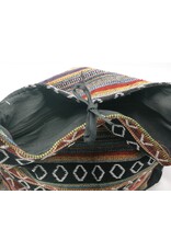 Trukado Modieus - Hobotas Geweven Stof met Etnisch Patroon Rood-zwart-bordeaux-multicolor