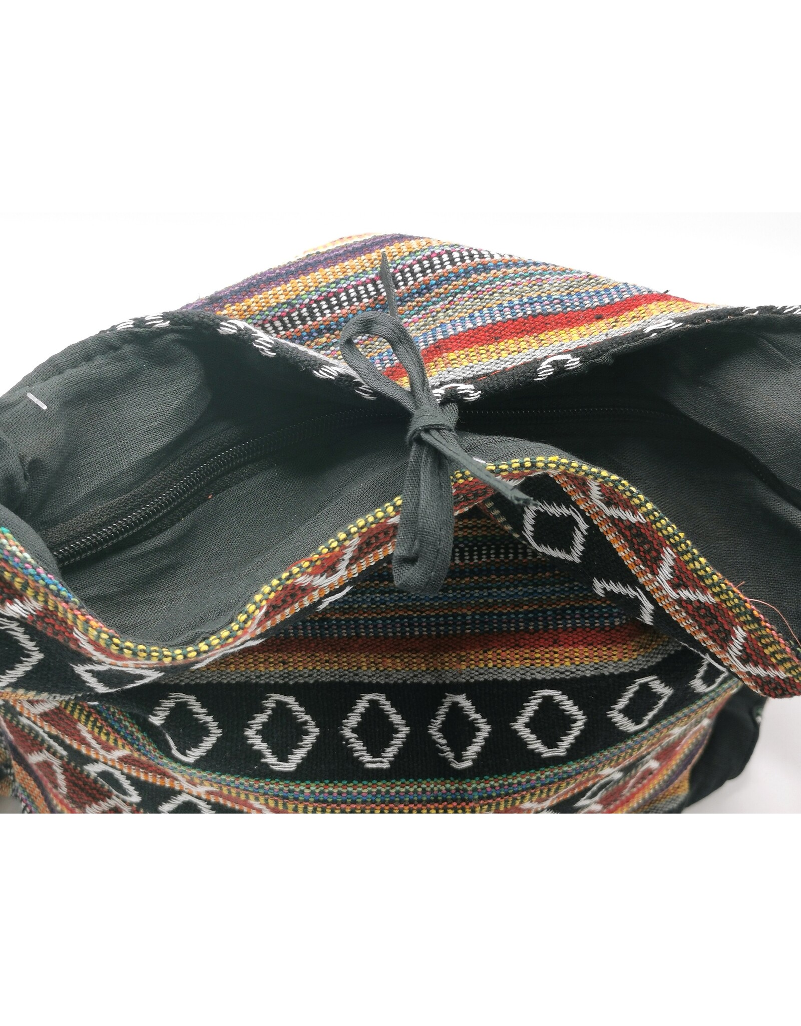 Trukado Fashion bags - Hobo bag Woven Fabric with Ethnic Pattern  Rood-zwart-bordeaux-multicolor