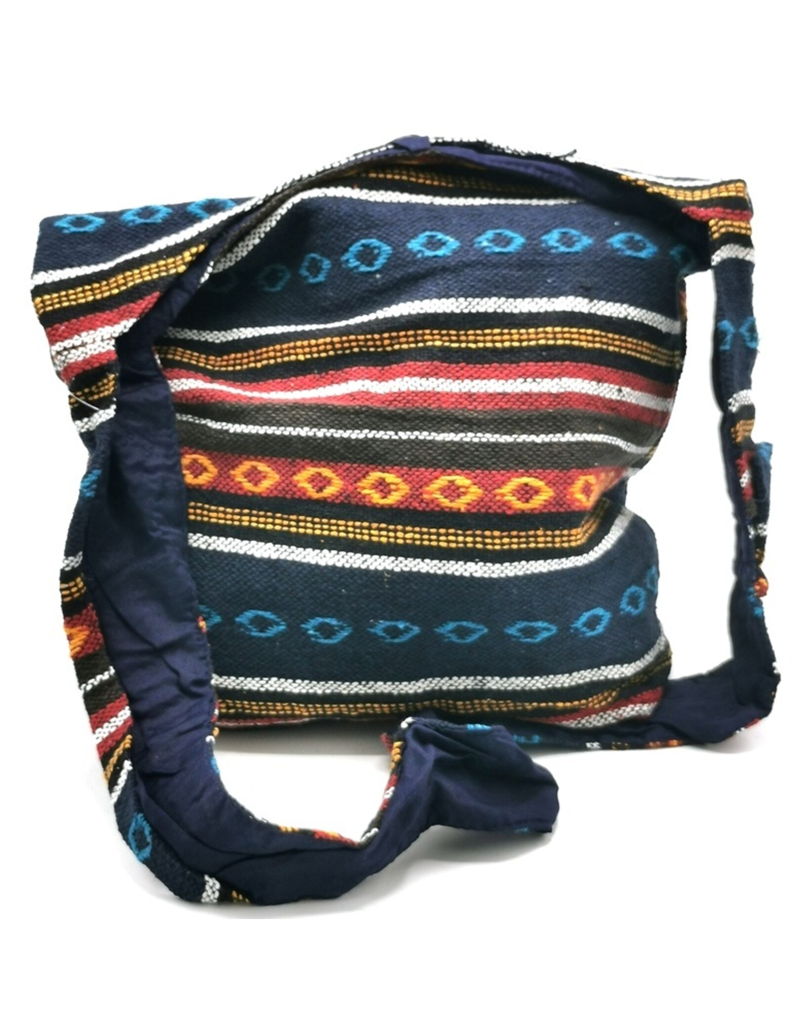 Trukado Modieus - Hobotas Geweven Stof met Etnisch Patroon Blauworanje