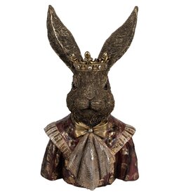 C&E Decorative Statue Rabbit with Crown Bust 40cm