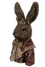C&E Giftware Figurines Collectables - Decorative Statue Rabbit with Crown Bust 40cm