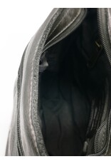 HillBurry Leren tassen - HillBurry Crossbody met omslag gewassen leer d.grijs