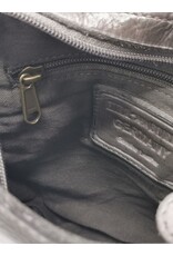 HillBurry Leren tassen - HillBurry Crossbody met omslag gewassen leer d.grijs