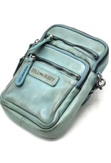 Hillburry Leather shoulderbags Leather crossbody bags - Hillburry  Shoulder Bag with Zip Pockets Lightblue