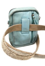 Hillburry Leather shoulderbags Leather crossbody bags - Hillburry  Shoulder Bag with Zip Pockets Lightblue
