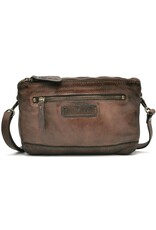 HillBurry Leren tassen - Hillburry Schoudertas-Clutch met vakjes Gewassen Leer bruin