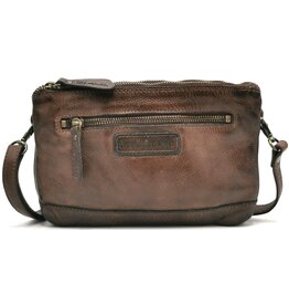 HillBurry Hillburry Shoulder Bag-Clutch with compartements Washed Leather brown