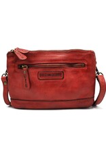 HillBurry Leather bags - Hillburry Shoulder Bag-Clutch with compartements Washed Leather red