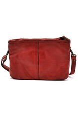 HillBurry Leather bags - Hillburry Shoulder Bag-Clutch with compartements Washed Leather red