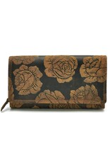 Trukado Leather Wallets - Leather Wallet with embossed Roses large