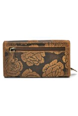 Trukado Leren Portemonnees - Leren Portemonnee met reliëf Rozen large