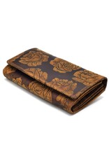 Trukado Leren Portemonnees - Leren Portemonnee met reliëf Rozen large