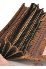Trukado Leren Portemonnees - Leren Portemonnee met reliëf Rozen large