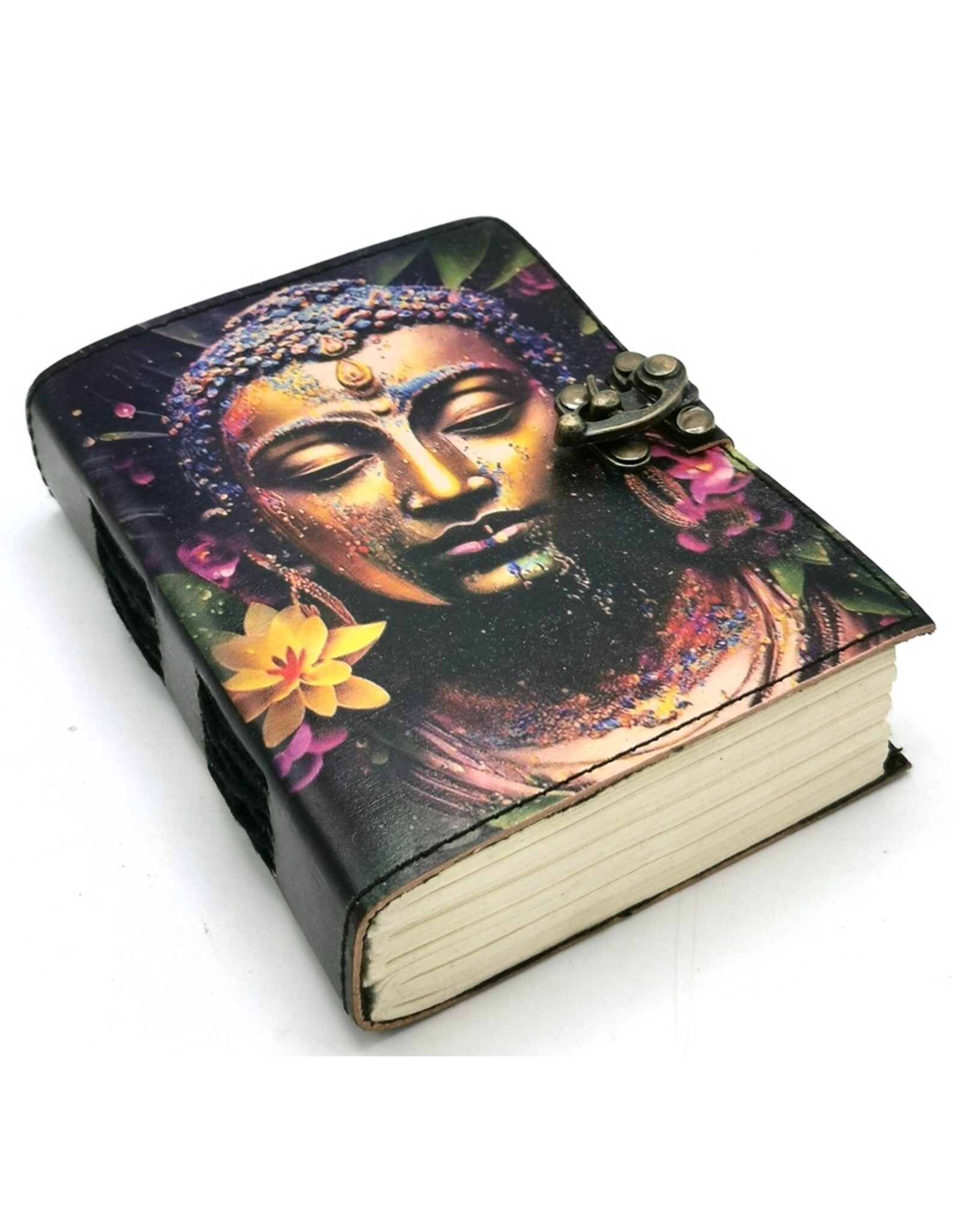 ONK Miscellaneous - Leather Journal Buddha & Lotus 15x11cm