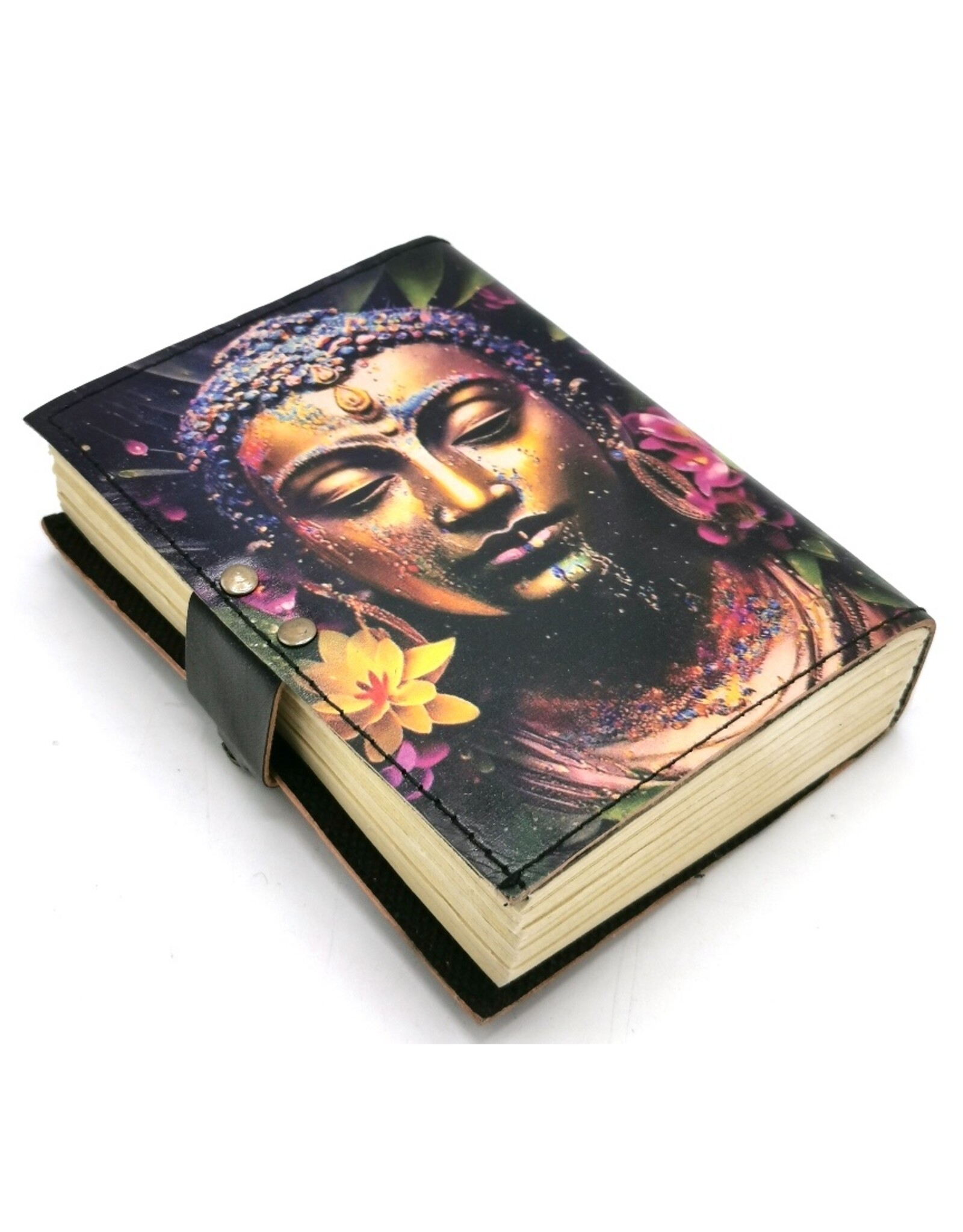 ONK Miscellaneous - Leather Journal Buddha & Lotus 15x11cm