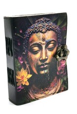 ONK Miscellaneous -   Leren Notitieboek Boeddha & Lotus 15x11cm