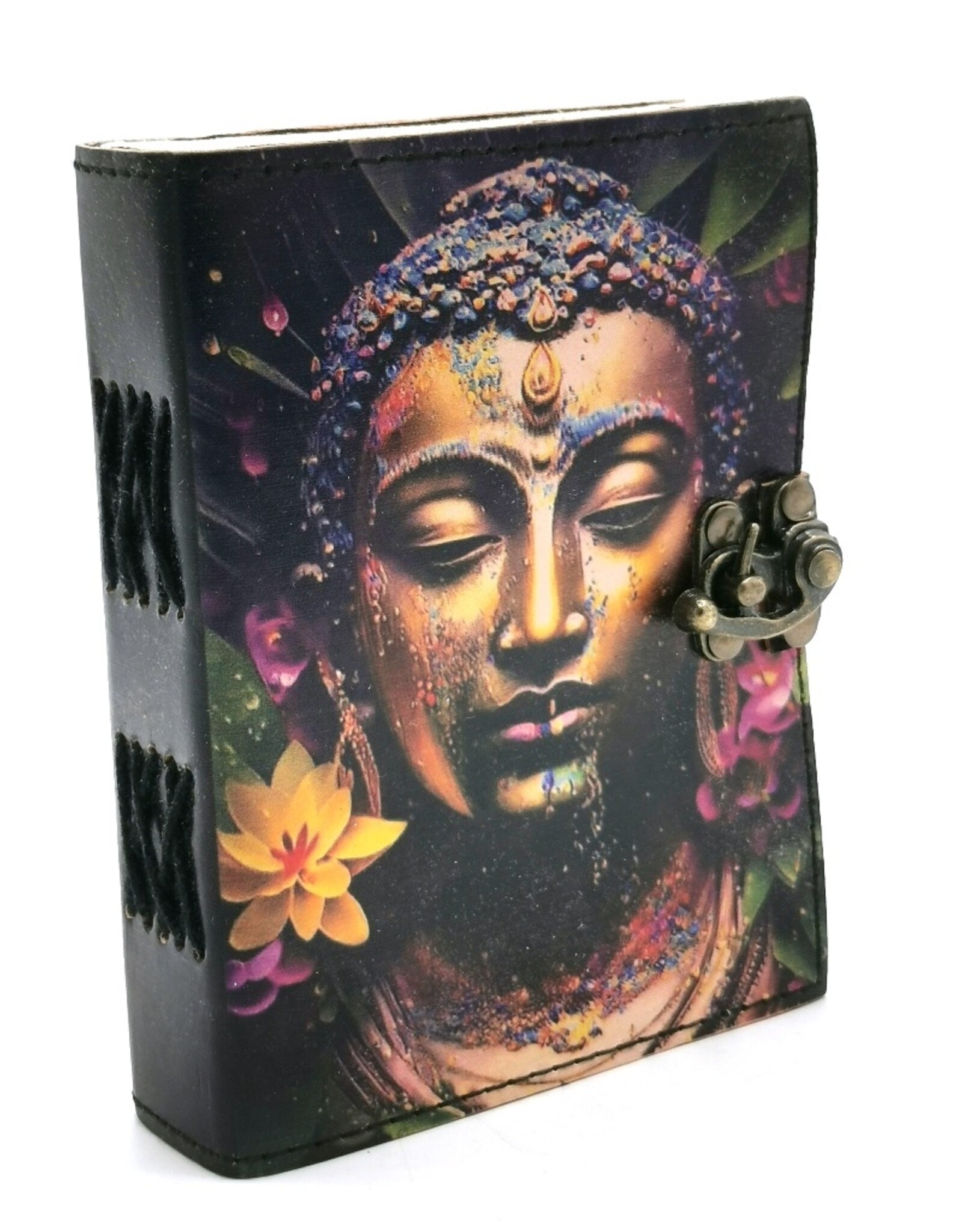 ONK Miscellaneous -   Leren Notitieboek Boeddha & Lotus 15x11cm