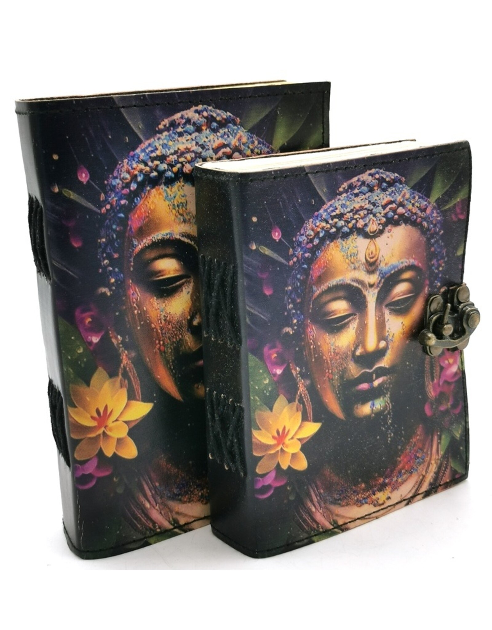 ONK Miscellaneous - Leather Journal Buddha & Lotus 15x11cm