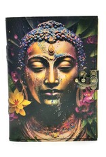 ONK Miscellaneous - Leather Journal Buddha & Lotus 15x11cm