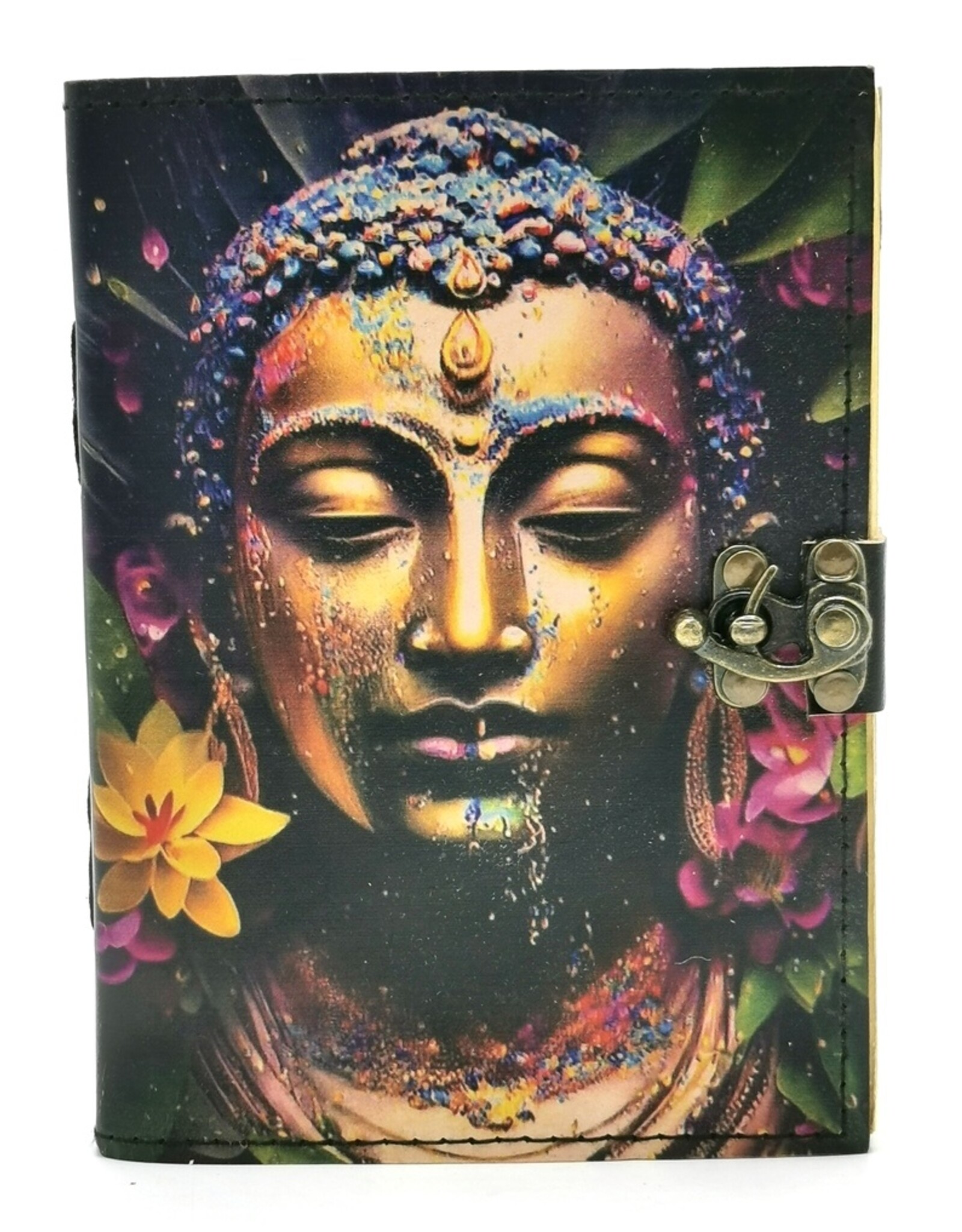 ONK Miscellaneous - Leather Journal Buddha & Lotus 15x11cm