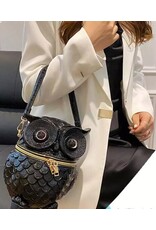Magic Bags Fantasy bags - Owl Handbag Unique 3D design Hard Molded Black