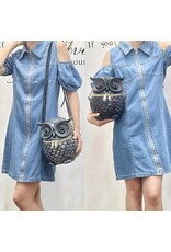 Magic Bags Fantasy tassen - Uil Handtas Uniek 3D ontwerp Hardgevormd Zilver