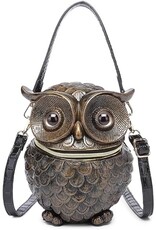 Magic Bags Fantasy bags - Owl Handbag Unique 3D design Hard Molded Copper