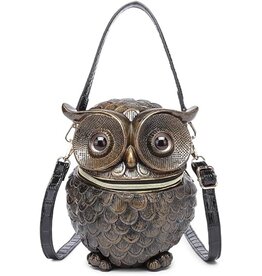 Magic Bags Uil Handtas Uniek 3D ontwerp Hardgevormd Koper