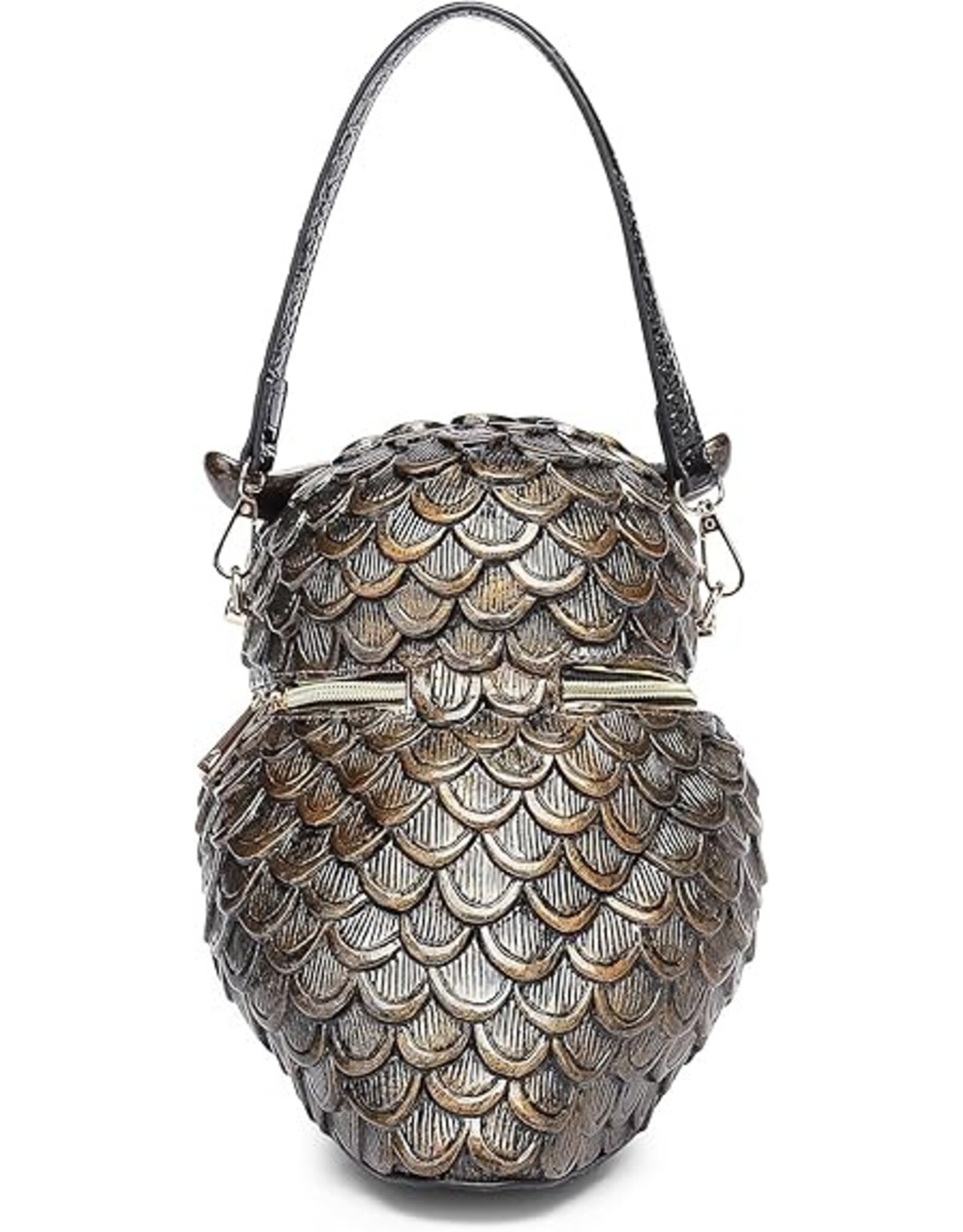 Magic Bags Fantasy bags - Owl Handbag Unique 3D design Hard Molded Copper