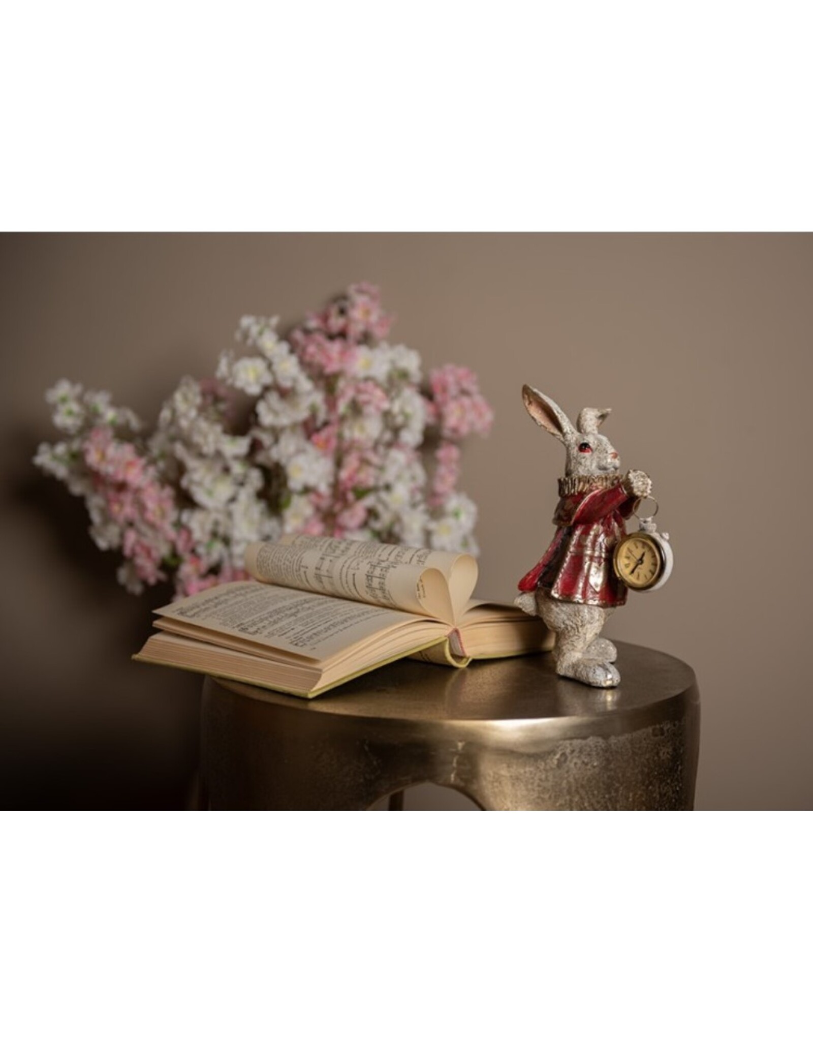 C&E Giftware Figurines Collectables - Rabbit with Clock figurine 25cm