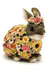 Trukado Giftware & Lifestyle -  Dwarf Rabbit Flower Power Flower Rabbit figurine
