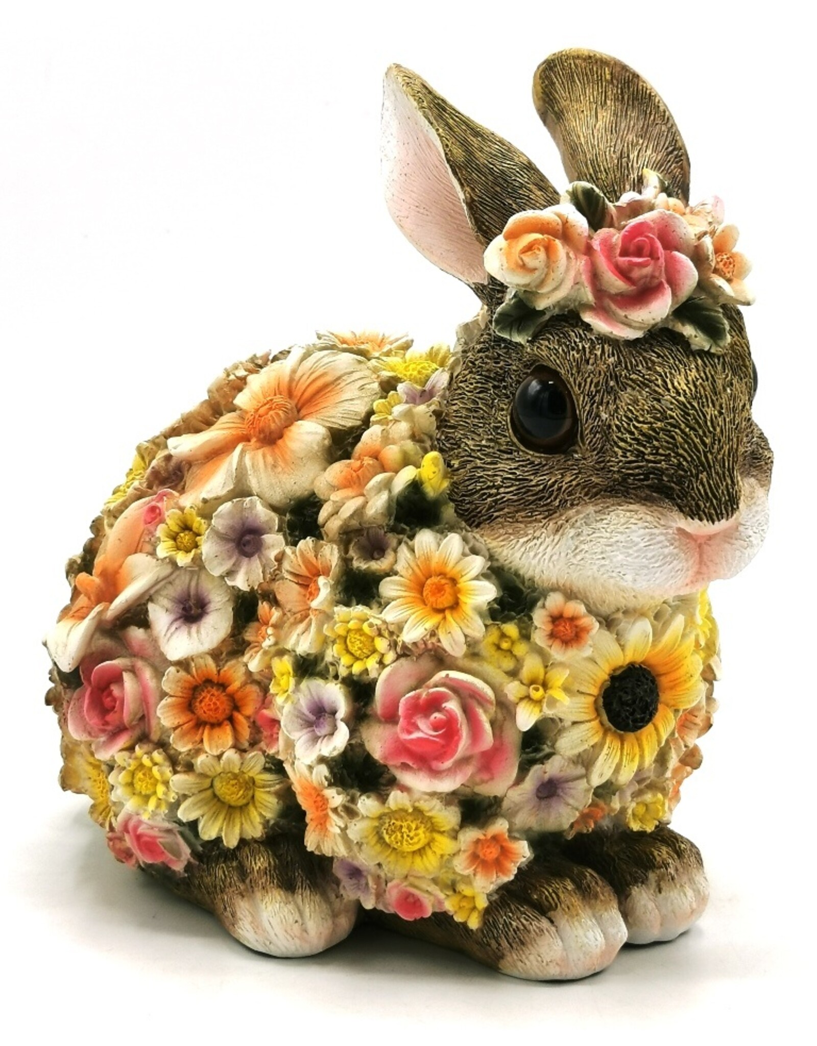 Trukado Giftware & Lifestyle -  Dwarf Rabbit Flower Power Flower Rabbit figurine