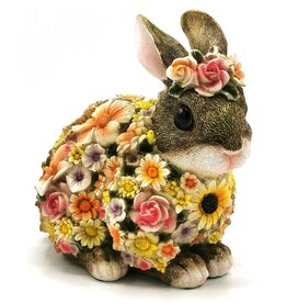 Trukado Dwarf Rabbit Flower Power Flower Rabbit figurine