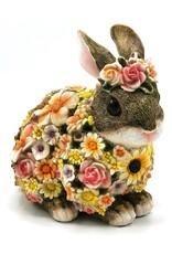 Trukado Giftware & Lifestyle -  Dwarf Rabbit Flower Power Flower Rabbit figurine