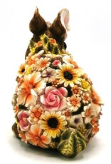 Trukado Giftware & Lifestyle -  Dwarf Rabbit Flower Power Flower Rabbit figurine