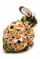 Trukado Giftware & Lifestyle -  Dwarf Rabbit Flower Power Flower Rabbit figurine