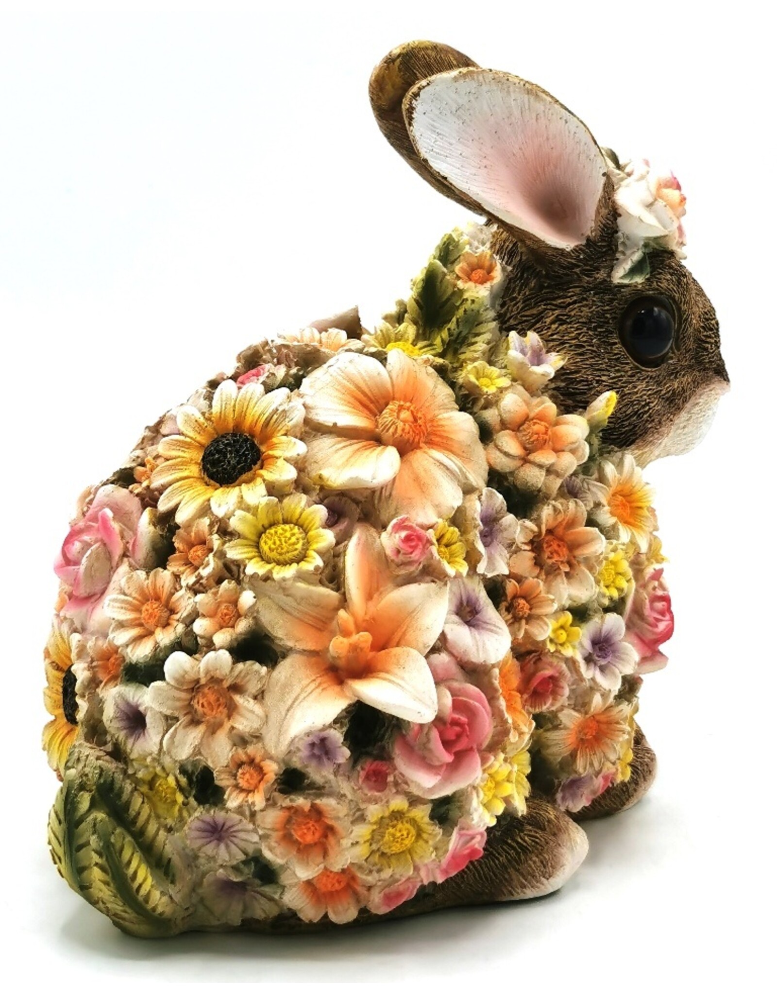 Trukado Giftware & Lifestyle -  Dwarf Rabbit Flower Power Flower Rabbit figurine