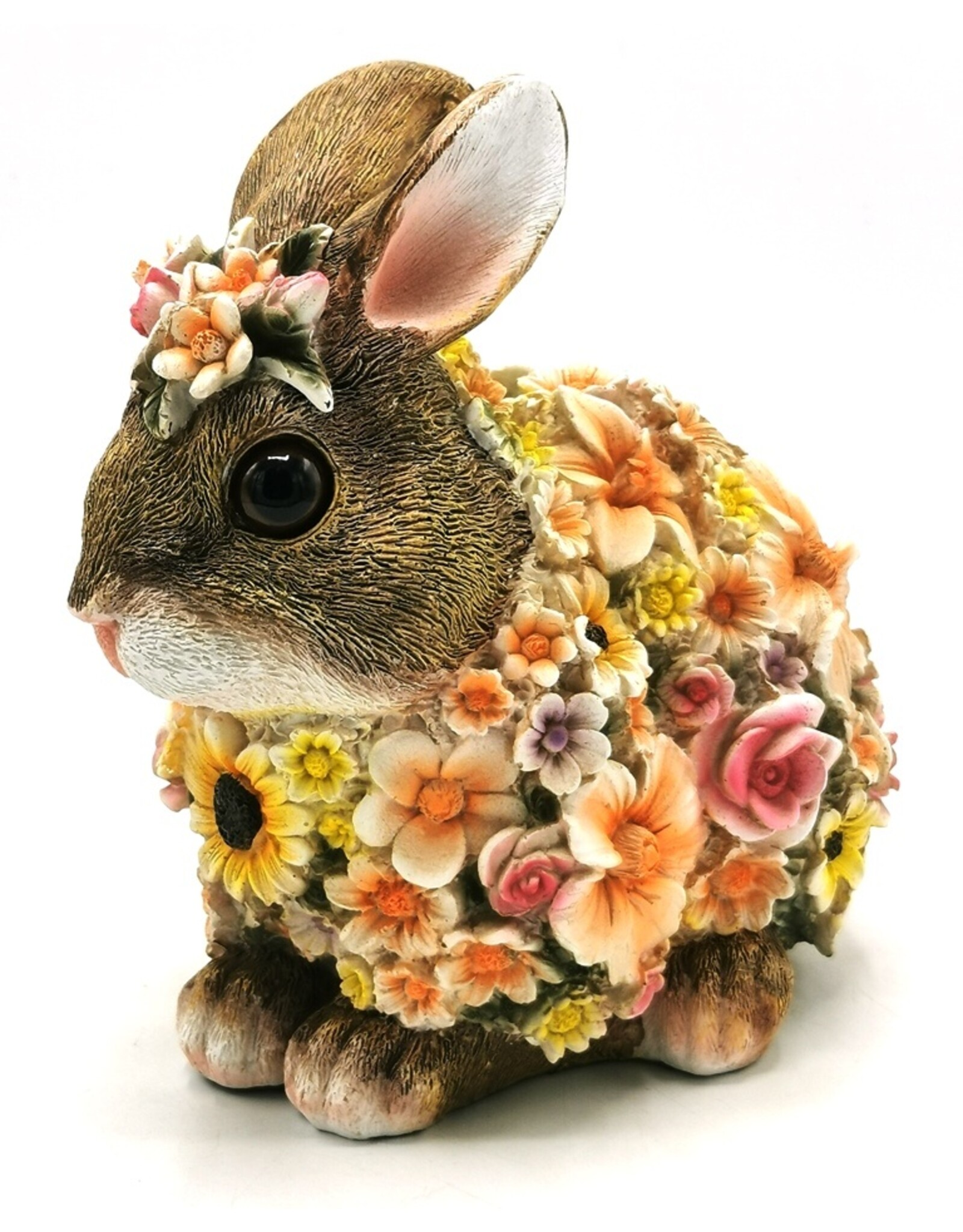 Trukado Giftware & Lifestyle -  Dwarf Rabbit Flower Power Flower Rabbit figurine